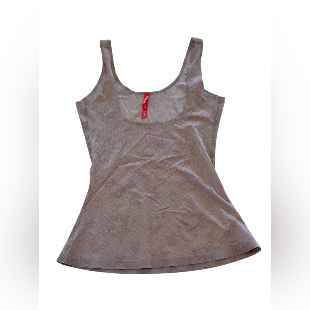 SPANX Pretty Smart Floral Lace Taupe Tank Top Size Small